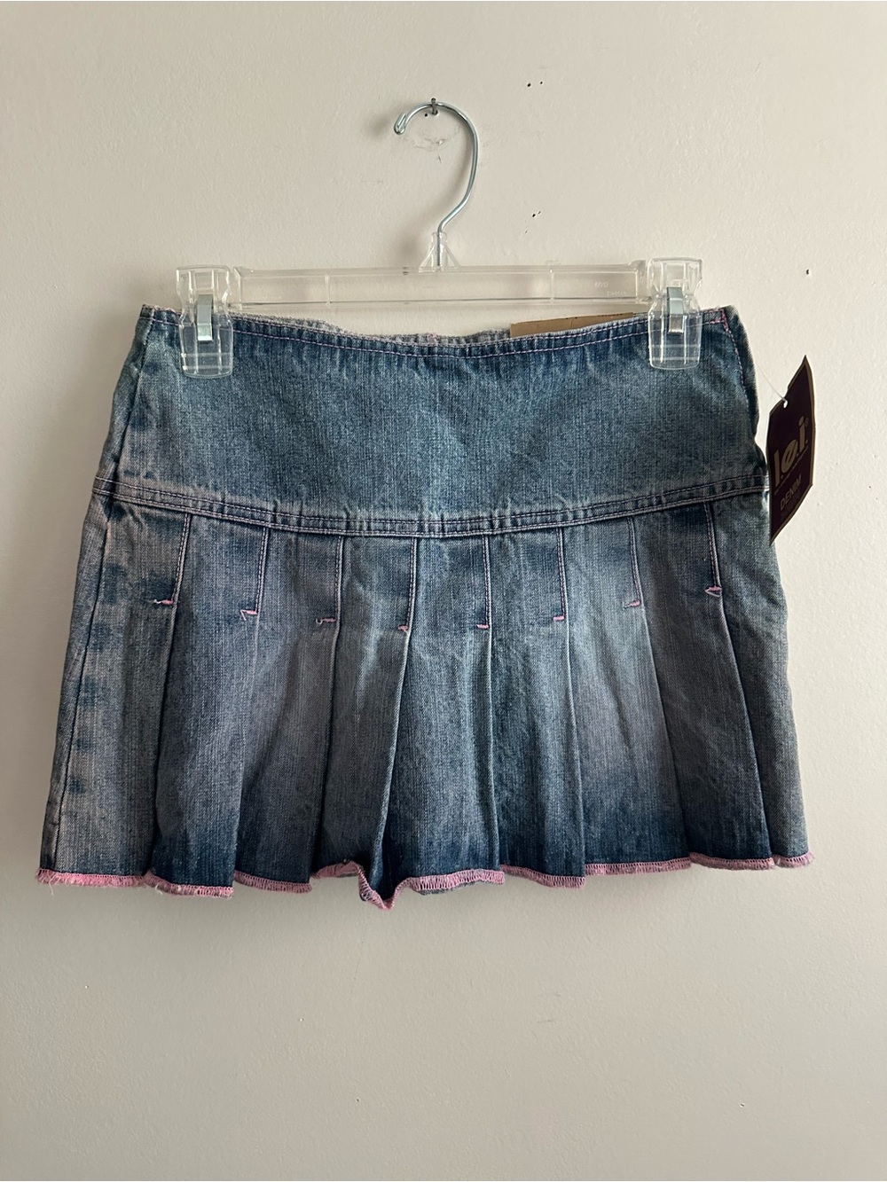 Vintage Y2K l.e.i. Denim Pleated Mini‎ Skort NWT